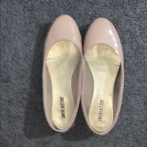 Pale pink flats
